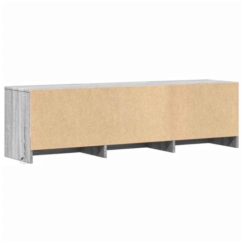 ТВ шкаф с LED Сив Сонома 140 x 34 x 40 см Инженерно дърво