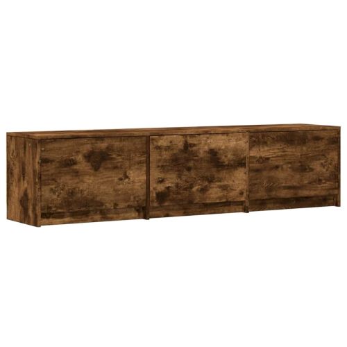 ТВ шкаф с LED Димян дъб 165 x 34 x 40 см Инженерно дърво