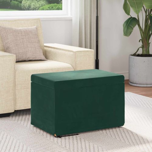 Стук Тъмен зелен 61 x 41 x 40 см Кадифе и инженерна дървесина