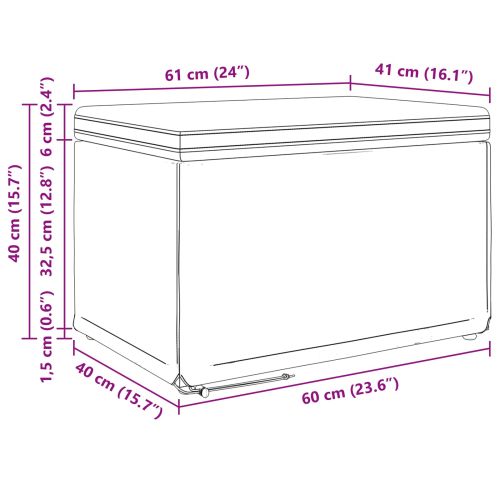 Стук Тъмен зелен 61 x 41 x 40 см Кадифе и инженерна дървесина