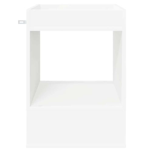 Крайна масичка Бяло 40 x 40 x 56 см Инженерно дърво