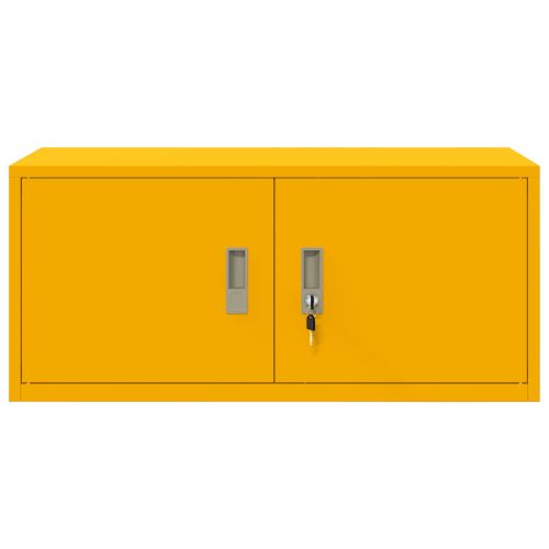 Шкаф за съхранение Горчично жълто 90 x 40 x 40 см Стомана