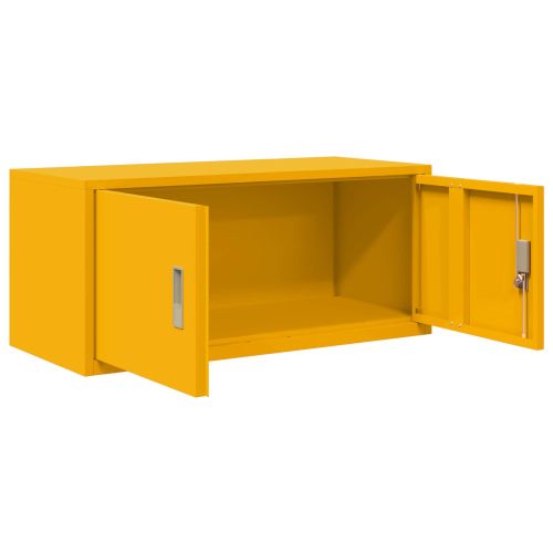 Шкаф за съхранение Горчично жълто 90 x 40 x 40 см Стомана