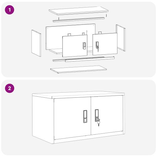 Шкаф за съхранение Маслинено зелено 80 x 40 x 40 cm Стомана
