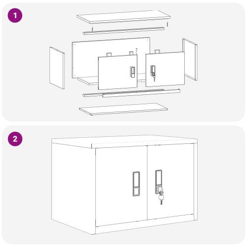 Шкаф за съхранение Розово 60 x 40 x 40 см Стомана