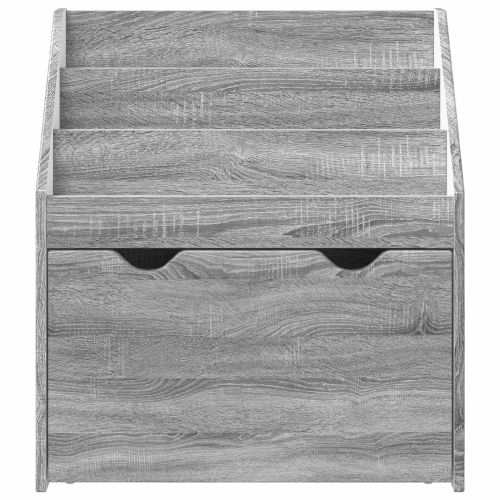 Детска рафт за книги с чекмедже Сив Сонома 60 x 29,5 x 69 см