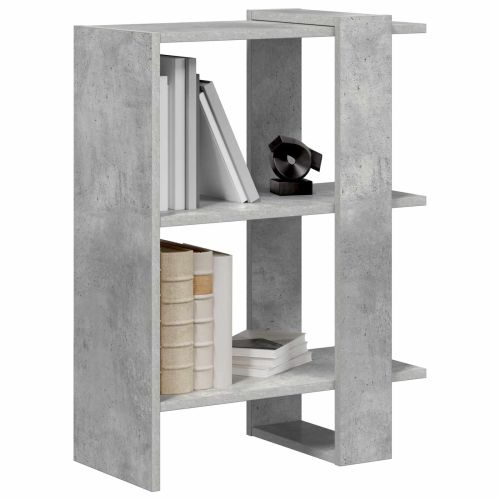 Рафт за книги Циментено сиво 52 x 25 x 71,5 см Инженерно дърво