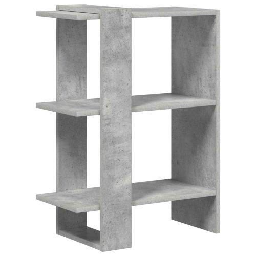 Рафт за книги Циментено сиво 52 x 25 x 71,5 см Инженерно дърво