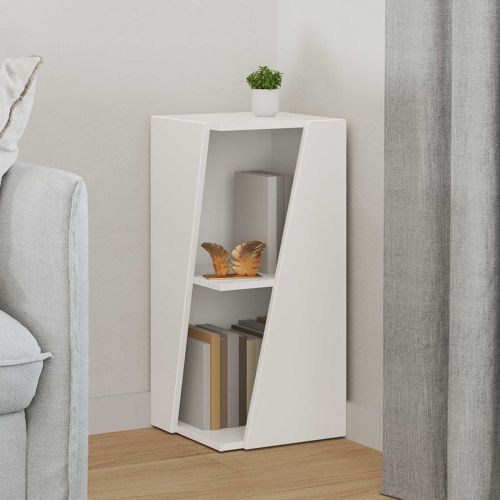 Странична рафт Бяло 33 x 32 x 70,5 см Инженерно дърво