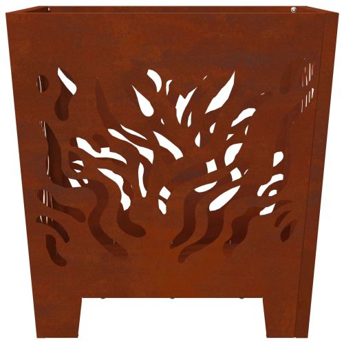 Огнище Кафяво 40 x 40 x 40 cm Патинираща стомана