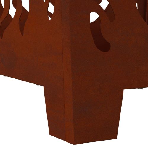 Огнище Кафяво 40 x 40 x 40 cm Патинираща стомана
