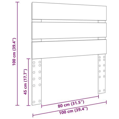 Облегалка за глава Димян дъб 100 cm Инженерно дърво