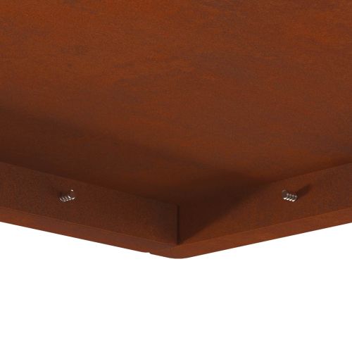 Огнище Кафяво 60 x 60 x 30 cm Патинираща стомана