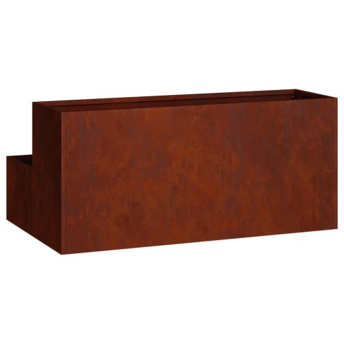Градинска саксия Ръждясало 100 x 60 x 45 см Патинираща стомана