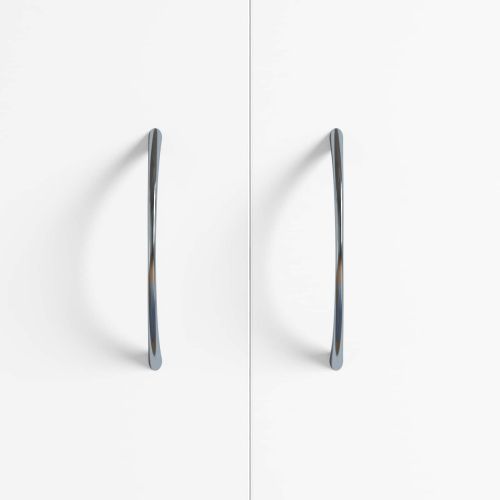 Дръжка 2 pcs Сребрист 107 x 3.6 x 23 мм Неръждаема стомана