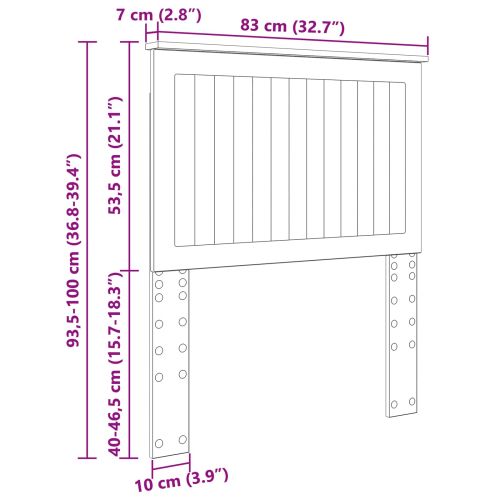 Облегалка за глава с таблото Гланц бяло 80 cm Инженерно дърво