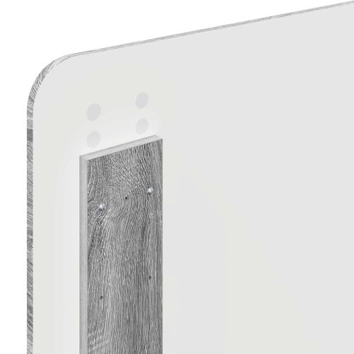 Облегалка за глава Сив Сонома 75 cm Инженерно дърво