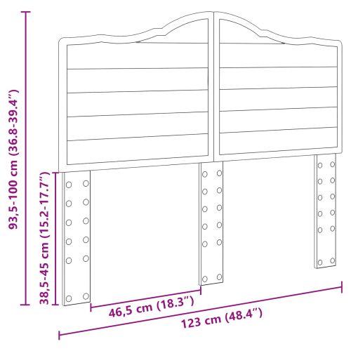 Облегалка за глава Дъб 120 cm Инженерно дърво