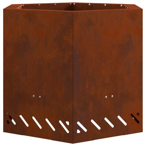 Бездимна огнище Ръждясало 58 x 58 x 51 см Кортенова стомана