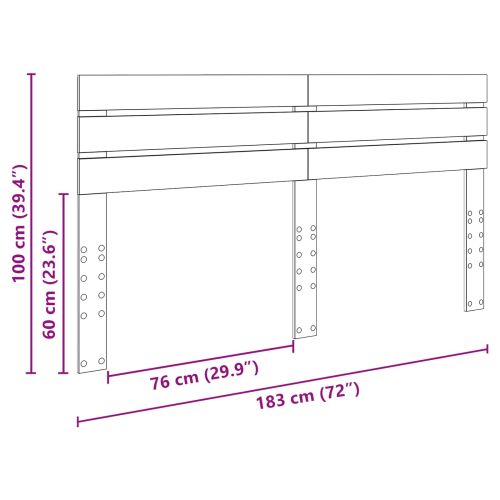 Облегалка за глава Дъб 180 cm Инженерно дърво