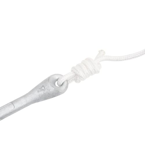 Сгъваема котва с въже, сребриста, 3,2 кг, ковък чугун