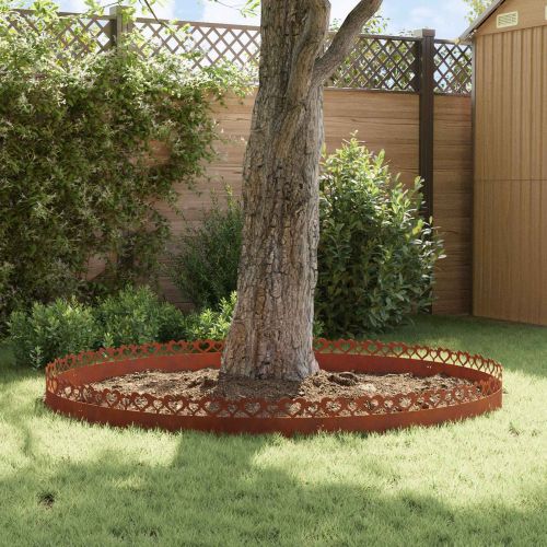 Ограничители за тревни площи 10 pcs Ръждясало