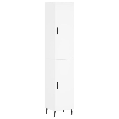 Висок шкаф, бял, 34,5x34x180 см, инженерно дърво