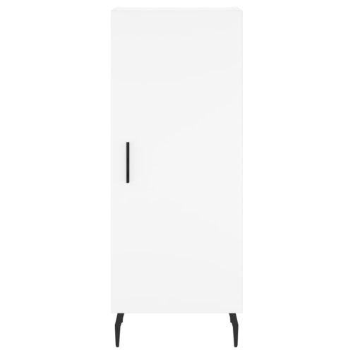 Висок шкаф, бял, 34,5x34x180 см, инженерно дърво