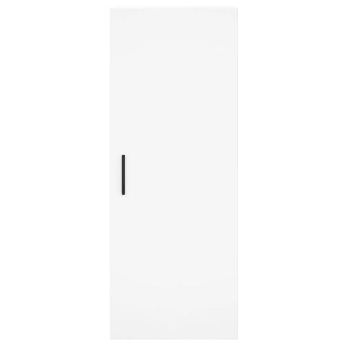 Висок шкаф, бял, 34,5x34x180 см, инженерно дърво