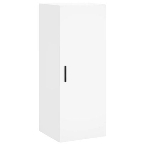 Висок шкаф, бял, 34,5x34x180 см, инженерно дърво