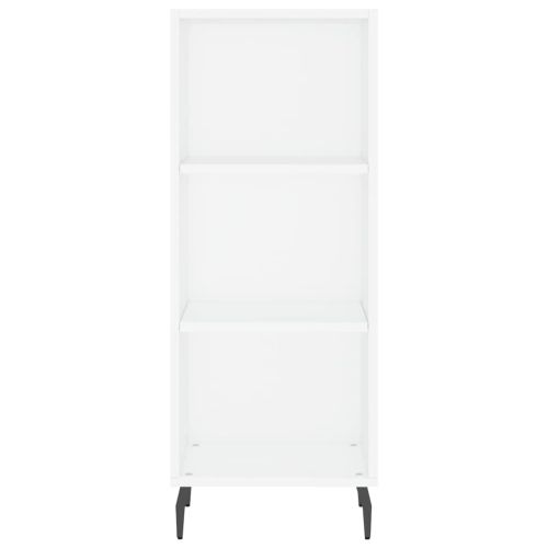 Висок шкаф, бял, 34,5x34x180 см, инженерно дърво
