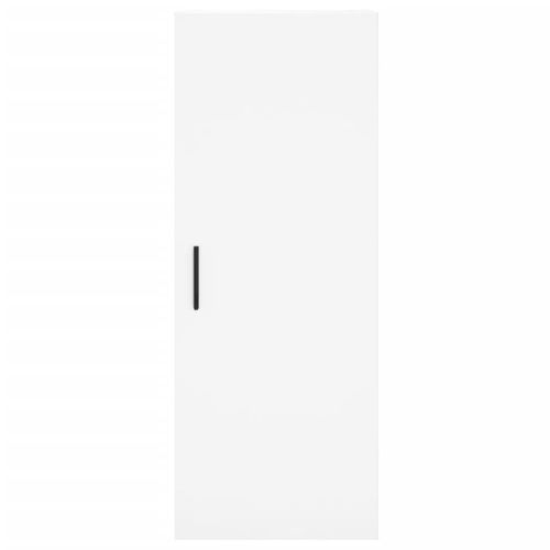 Висок шкаф, бял, 34,5x34x180 см, инженерно дърво