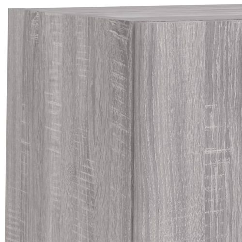 ТВ стенни шкафове, 4 части, с LED светлини, сив сонома