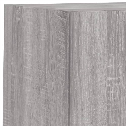 ТВ стенни модули с LED, 6 части, сив сонома, инженерно дърво