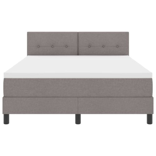 Легло с пружинирана основа с матрак Таупе 140 x 190 cm текстил