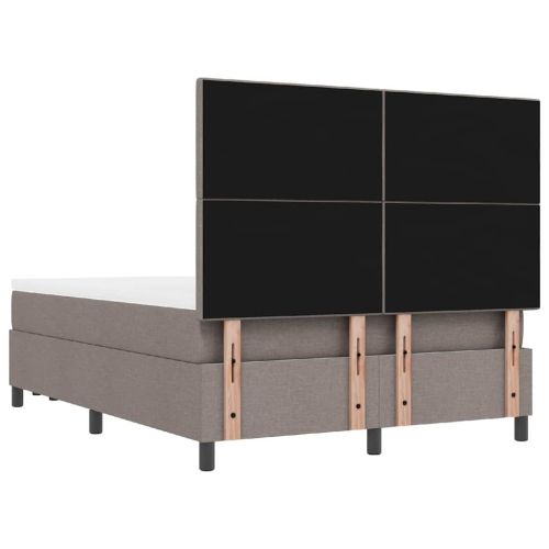 Легло с пружинирана основа с таблото Таупе 140 x 190 cm текстил