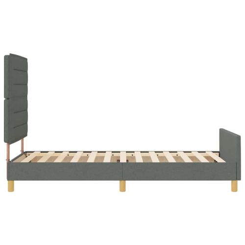 Рамка за легло с таблото Тъмносив 100 x 200 cm текстил