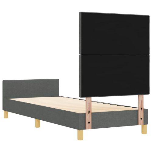 Рамка за легло с таблото Тъмносив 80 x 200 cm текстил