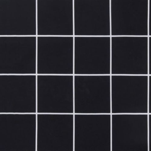 Възглавници за столове 2 бр черно каре 50x50x7 см Оксфорд плат