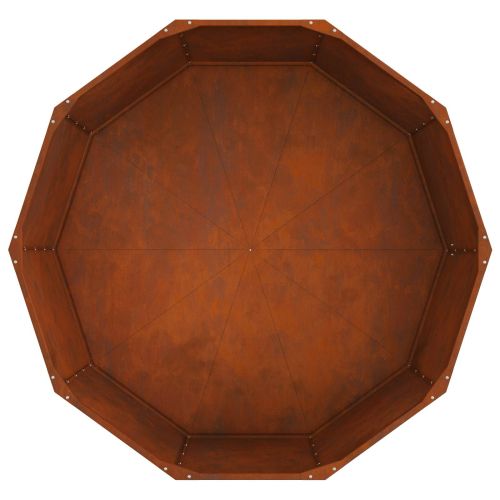 Кашпа Ръждясало 120 x 120 x 50 см Патинираща стомана