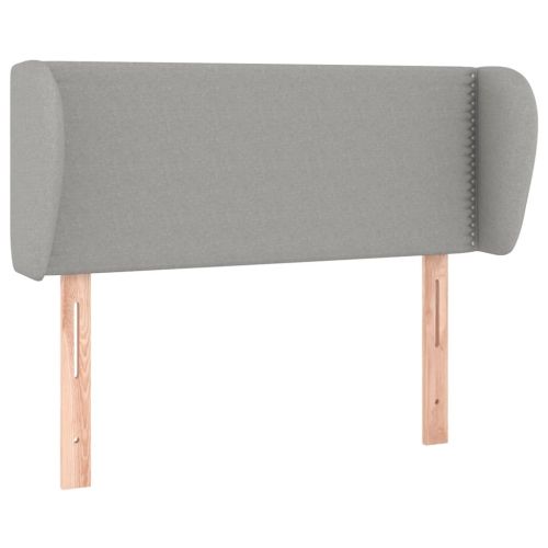 Горна табла за легло с уши, светлосива,83x23x78/88 см, плат