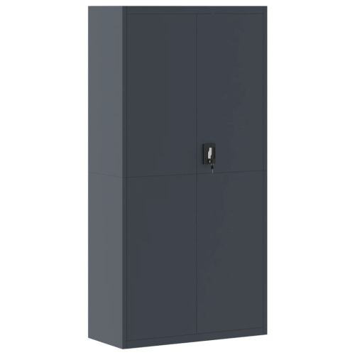 Шкаф за папки антрацит 90x40x220 см стомана
