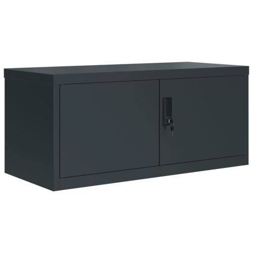 Шкаф за папки антрацит 90x40x240 см стомана