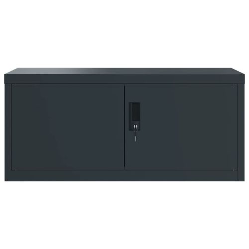 Шкаф за папки антрацит 90x40x240 см стомана