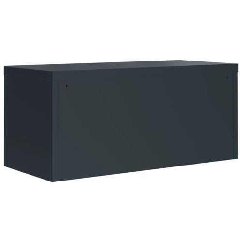 Шкаф за папки антрацит 90x40x240 см стомана