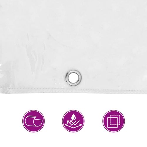 Прозрачен брезент с капси 6x12 m PVC