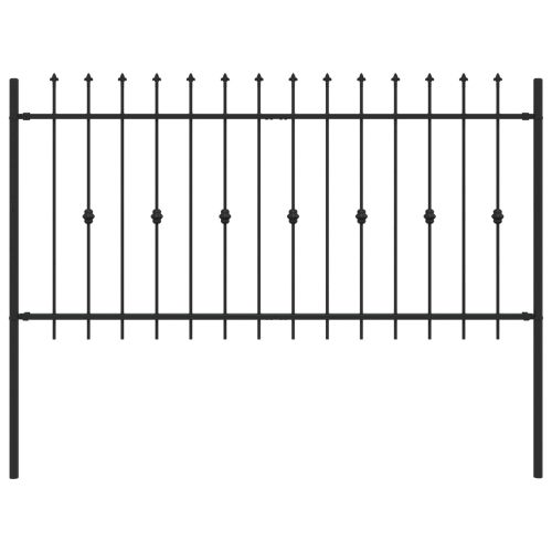 Шипова ограда Черно 200 x 150 cm Прахово боядисана стомана