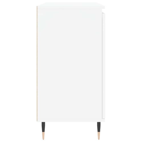 Сайдборд, бял, 101,5x35x70 см, инженерно дърво