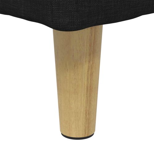 Табуретка с място за съхранение Черен 80 x 80 x 45 cm текстил