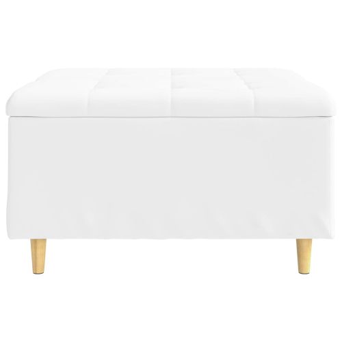 О1434томан с място за съхранение Бял 80 x 80 x 45 cm Изкуствена